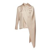 Elegante Zijden Blouse Magda Butrym , Beige , Dames