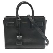 Pre-owned Leather totes Yves Saint Laurent Vintage , Black , Dames