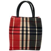 Pre-owned Canvas handbags Burberry Vintage , Red , Dames