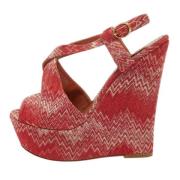 Pre-owned Fabric sandals Missoni Pre-owned , Red , Dames