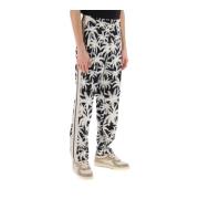 Joggers met palmprint en zijstrepen Palm Angels , Black , Heren