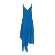 Vintage Mouwloze Maxi Jurk Pinko , Blue , Dames