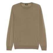 Wol Crew-neck Gebreide kleding Ermenegildo Zegna , Green , Heren