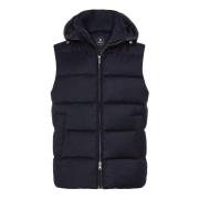 B Gewatteerd Flanellen Gilet Met Capuchon Boggi Milano , Blue , Heren