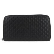 Pre-owned Leather clutches Gucci Vintage , Black , Dames