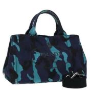 Pre-owned Canvas shoulder-bags Prada Vintage , Blue , Dames