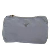 Pre-owned Nylon pouches Prada Vintage , Gray , Dames