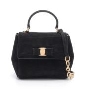 Pre-owned Suede shoulder-bags Salvatore Ferragamo Pre-owned , Black , ...