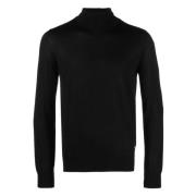 Luxe Cashmere Silk Rollneck Sweater Brioni , Black , Heren