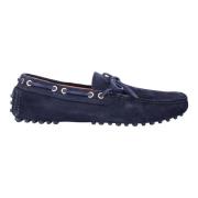 Leren Mocassins Car Shoe , Blue , Heren