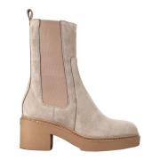 Leren Chelsea Boots voor vrouwen Santoni , Beige , Dames