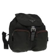 Pre-owned Nylon backpacks Prada Vintage , Black , Dames