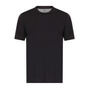 Stijlvolle T-shirts Collectie Brunello Cucinelli , Black , Heren