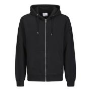 Klassieke Zip Hood Sweatshirt Colorful Standard , Black , Heren