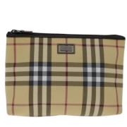 Pre-owned Canvas clutches Burberry Vintage , Beige , Dames