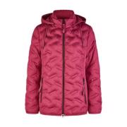 Gewatteerde Hoodie Jas Lebek , Pink , Dames