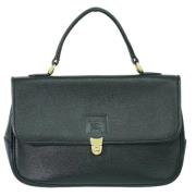 Pre-owned Leather handbags Burberry Vintage , Black , Dames