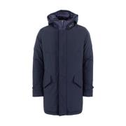 Polar Hoge Kraag Parka Woolrich , Blue , Heren