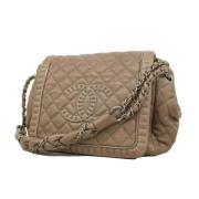 Pre-owned Leather chanel-bags Chanel Vintage , Brown , Dames