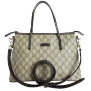 Pre-owned Canvas gucci-bags Gucci Vintage , Beige , Dames