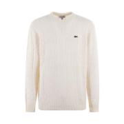 Witte Wollen Trui Lacoste , Beige , Heren