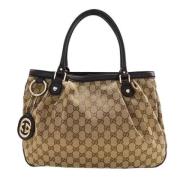 Pre-owned Canvas gucci-bags Gucci Vintage , Beige , Dames