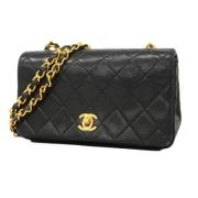 Pre-owned Leather chanel-bags Chanel Vintage , Black , Dames