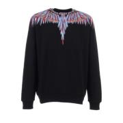 Katoenen sweatshirt met logoprint Marcelo Burlon , Black , Heren