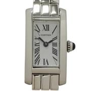 Pre-owned White Gold watches Cartier Vintage , Gray , Dames