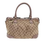 Pre-owned Canvas gucci-bags Gucci Vintage , Beige , Dames