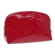 Pre-owned Leather pouches Louis Vuitton Vintage , Red , Dames