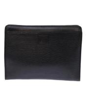 Pre-owned Leather clutches Burberry Vintage , Black , Dames