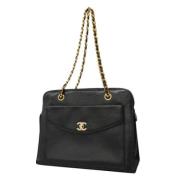 Pre-owned Leather chanel-bags Chanel Vintage , Black , Dames