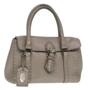 Pre-owned Leather fendi-bags Fendi Vintage , Gray , Dames