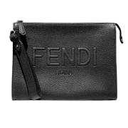 Pre-owned Leather fendi-bags Fendi Vintage , Black , Dames