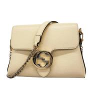 Pre-owned Leather gucci-bags Gucci Vintage , Beige , Dames