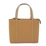 Pre-owned Leather handbags Burberry Vintage , Beige , Dames