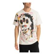 Abstracte Multicolor Heren T-shirt Barrow , Beige , Heren