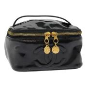 Pre-owned Leather clutches Chanel Vintage , Black , Dames