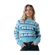 Ximenia Intarsia Gebreide Trui Colourful Rebel , Blue , Dames