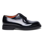 Leren Derby schoen voor heren Santoni , Black , Heren