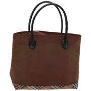 Pre-owned Fabric handbags Burberry Vintage , Brown , Dames