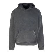 Zwarte Oversized Hoodie met Applicatie Represent , Black , Heren