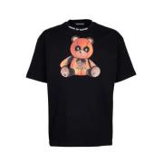 Burning Panda Geborduurd T-shirt Vision OF Super , Black , Heren