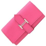 Pre-owned Leather key-holders Hermès Vintage , Pink , Dames