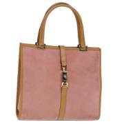 Pre-owned Suede handbags Gucci Vintage , Pink , Dames