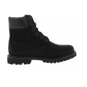 Premium Zwarte Leren Laars Timberland , Black , Dames