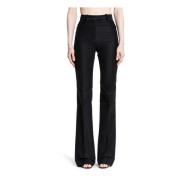 Zwarte Wijde Pijp Getailleerde Broek Tom Ford , Black , Dames