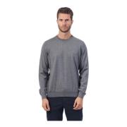 Grijze Crewneck Sweater met Geborduurd Logo Hugo Boss , Gray , Heren