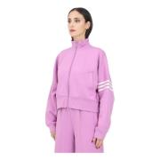 Paarse Rits Trui Neuclassics Stijl Adidas Originals , Pink , Dames